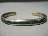 Important Vintage Native American Navajo Kirk Smith Inlay Sterling Silver Bracelet Cuff Old-Nativo Arts