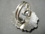 Incredible Vintage Native American Navajo Tears Of Joy Turquoise Sterling Silver Ring-Nativo Arts