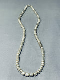 Native American Completely Hand Tooled Vintage Navajo Signed Sterling Silver Necklace-Nativo Arts