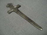 Important Peshlakai Vintage Native American Navajo Eagle Sterling Silver Letter Opener-Nativo Arts
