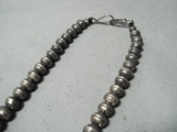 Very Old Vintage Native American Navajo Coin Sterling Silver Squash Blossom Necklace-Nativo Arts