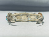 Best Vintage Native American Navajo Old Kingman Turquoise Sterling Silver Bracelet-Nativo Arts