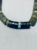 Marvelous Vintage Santo Domingo Serpentine Sterling Silver Necklace-Nativo Arts