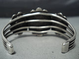 Shocking Vintage Native American Navajo Domed Royston Turquoise Sterling Silver Bracelet-Nativo Arts
