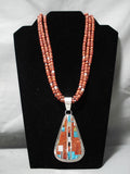Native American Important Danial Coriz Santo Domingo Turquoise Sterling Silver Necklace-Nativo Arts