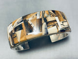The Most Intricate Native American Navajo Agate Inlay Sterling Silver Bracelet-Nativo Arts