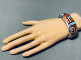 Rich Begay Vintage Native American Navajo Spiderweb Turquoise Sterling Silver Bracelet-Nativo Arts