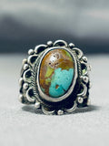Superb Vintage Native American Navajo Royston Turquoise Sterling Silver Ring-Nativo Arts
