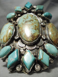 One Of Best Vintage Native American Navajo Royston Turquoise Sterling Silver Bracelet Old-Nativo Arts