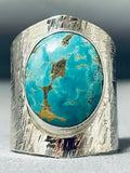 Astonishing Native American Navajo Royston Turquoise Sterling Silver Ring-Nativo Arts