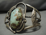 Rare Old Deposit Royston Turquoise Vintage Native American Navajo Sterling Silver Bracelet Old-Nativo Arts