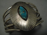 Impressive Vintage Navajo Turquoise Sterling Silver Native American Bracelet-Nativo Arts