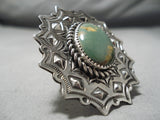 Striking San Felipe Royston Turquoise Sterling Silver Ring Native American-Nativo Arts