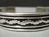 So Thick Heavy Vintage Navajo Sterling Silver Native American Bracelet-Nativo Arts