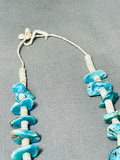 Traditional 92 Grams Vintage Native American Navajo Turquoise Heishi Necklace-Nativo Arts