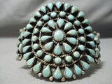 One Of Best Vintage Native American Navajo Teardrop Royston Turquoise Sterling Silver Bracelet-Nativo Arts