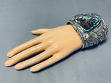 Best Tommy Francisco Vintage Native American Navajo Turquoise Sterling Silver Bracelet-Nativo Arts