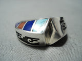 Noteworthy Lonn Parker Vintage Native American Navajo Turquoise Sterling Silver Ring-Nativo Arts