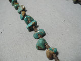 Native American Impressive Vintage Santo Domingo Royston Turquoise Heishi Necklace-Nativo Arts