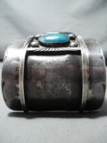 Important Lorre Eyl Vintage Native American Navajo Turquoise Sterling Silver Bracelet-Nativo Arts