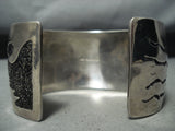 Important Peshlakai Vintage Native American Navajo Sterling Silver Bracelet-Nativo Arts
