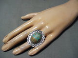 Gorgeous San Felipe #8 Turquoise Mine Sterling Silver Ring Native American-Nativo Arts
