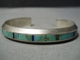 Superb Vintage Native American Navajo Royston Turquoise Sterling Silver Bracelet Old-Nativo Arts