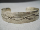 Wonderful Vintage Navajo Sterling Silver Bracelet Native American Old-Nativo Arts