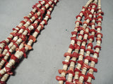 Native American Stunning Authentic Vintage Santo Domingo Coral Heshi Necklace-Nativo Arts