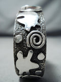 Unique Navajo Native American 8 Turquoise Sterling Silver Bracelet-Nativo Arts