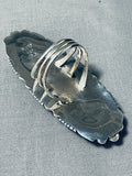 One Of The Biggest And Most Intricate Native American Navajo Turquoise Sterling Silver Ring-Nativo Arts