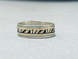 Gold And Silver Vintage Native American Navajo Sterling Ring-Nativo Arts