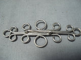 Exquisite Vintage Native American Navajo Native Turquoise American Sterling Silver Pin Old-Nativo Arts