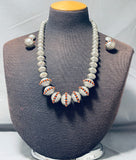 Best Native American Navajo 182 Gram Coral Sterling Silver Bead Necklace-Nativo Arts