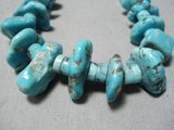 Superior Vintage Navajo Kingman Turquoise Necklace Native American Old-Nativo Arts