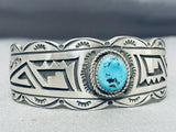 Fabulous Vintage Native American Navajo Morenci Turquoise Sterling Silver Bracelet-Nativo Arts