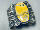 One Of The Most Unique Ever Native American Navajo Honeybee Jasper Sterling Silver Bracelet-Nativo Arts