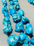 440 Gram Colossal Chunk Turquoise Vintage Native American Navajo Heishi Necklace Old-Nativo Arts