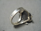 Detailed Toad Navajo Sterling Silv Er Toad Ring Native American-Nativo Arts