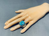 Important Vintage Native American Navajo Turquoise Sterling Silver Ring-Nativo Arts