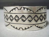 Rick Etcitty Vintage Navajo Sterling Silver Bracelet Native American-Nativo Arts