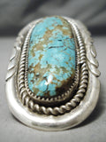 One Of Best Ever Vintage Zuni #8 Turquoise Sterling Silver Native American Ring-Nativo Arts