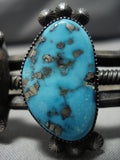 Famous Mystery Artist Vintage Native American Navajo Turquoise Sterling Silver Bracelet Old-Nativo Arts