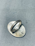 Impressive Vintage Native American Hopi Sterling Silver Kokopelli Ring Signed Loren Phillips (d)-Nativo Arts