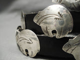 Intricate! Vintage Native American Navajo Sterling Silver Bear Hand Tooled Concho Belt Old-Nativo Arts