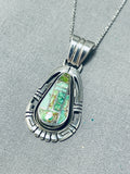 Amazing Native American Navajo Carico Lake Turquoise Sterling Silver Necklace-Nativo Arts