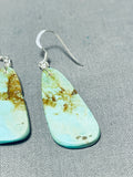 Native American Gorgeous Santo Domingo Royston Turquoise Sterling Silver Earrings-Nativo Arts