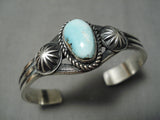 Important Vintage Native American Navajo Kirk Smith Turquoise Sterling Silver Bracelet-Nativo Arts