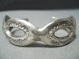 Superb Vintage Navajo Sterling Silver Bracelet Native American Old-Nativo Arts