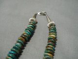 Important Vintage Native American Navajo Royston Turquoise Sterling Silver Necklace-Nativo Arts